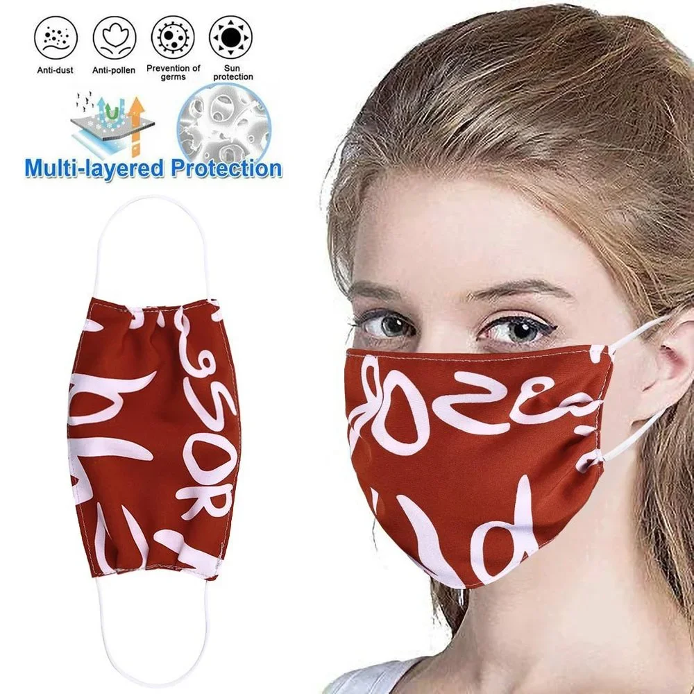 3-PACK Poly Mouth Face Masks Washable Cover Mask S